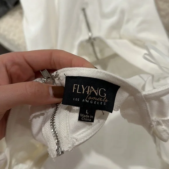 Bella and Bloom white open back Jumpsuit - Picture 6 of 6